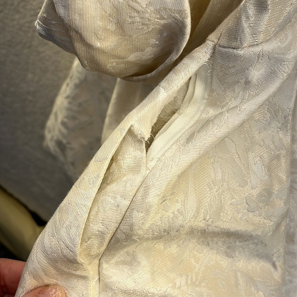 MONIQUE LHUILLER Ivory White Jacquard Strapless Wedding Minidress Size 4 - Picture 12 of 16